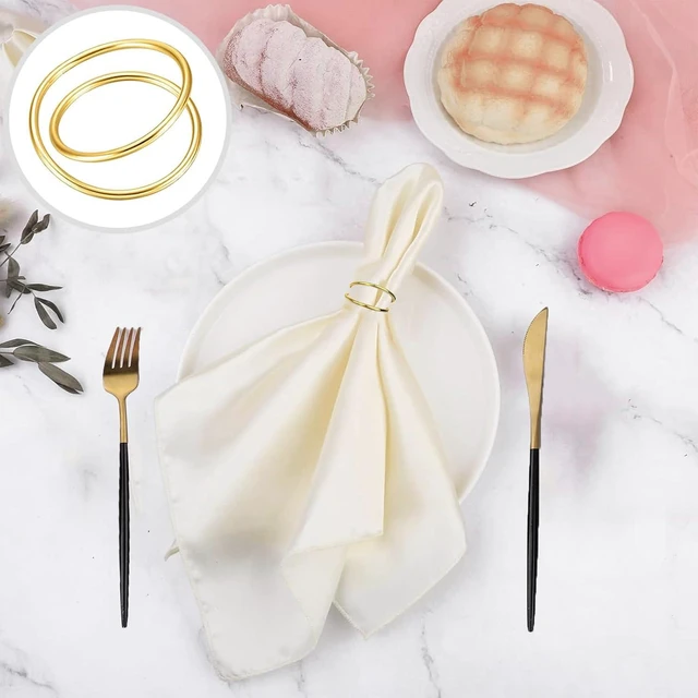 Alt view image 3 of 6 - Gold Napkin Rings-12 PCS Metal Spiral Napkin Rings(Spiral) | Napkin Holders Buckles for Family Dinner, Wedding, Party,Table Decorations
