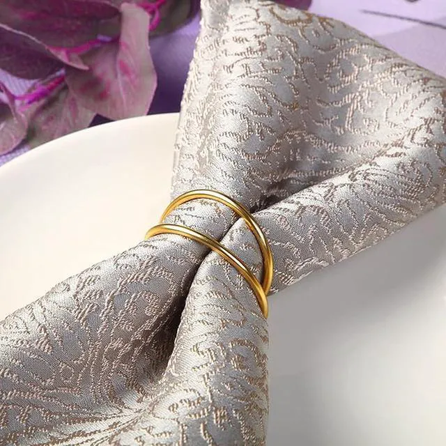 Alt view image 5 of 6 - Gold Napkin Rings-12 PCS Metal Spiral Napkin Rings(Spiral) | Napkin Holders Buckles for Family Dinner, Wedding, Party,Table Decorations