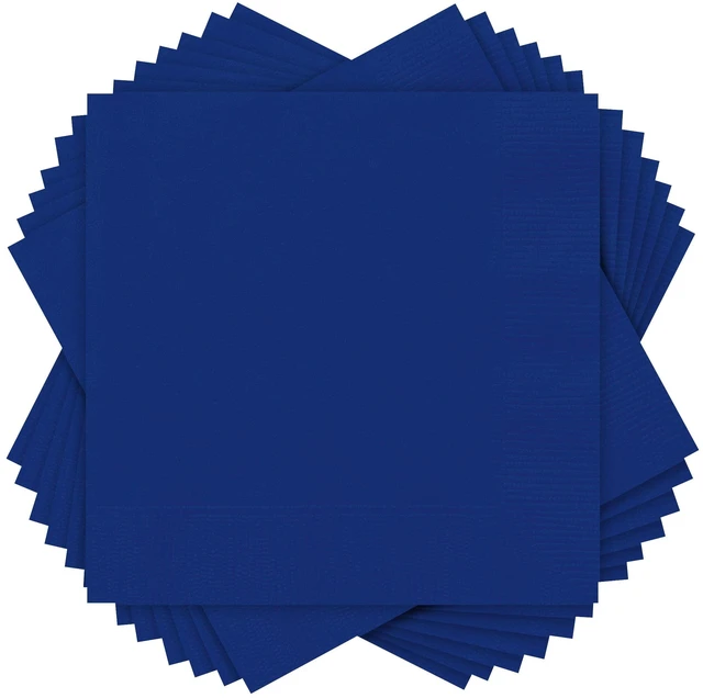 Alt view image 3 of 4 - 75CT 6.5IN x 6.5IN Navy Disposable Paper Napkins by