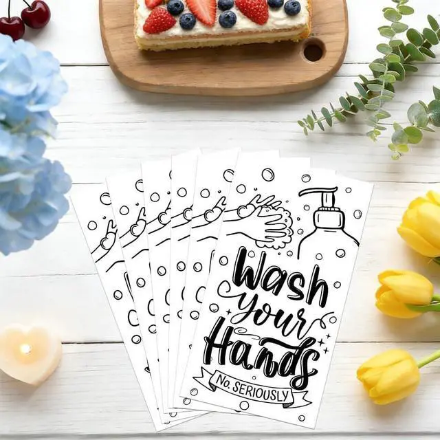 Alt view image 2 of 7 - 100 PCS Disposable Hand Towels for Bathroom Wash Your Hands Paper Napkins Bathroom Etiquette Paper Guest Towels Disposable Dinner Napkins for Powder Room Wedding Birthday Holiday Baby Shower