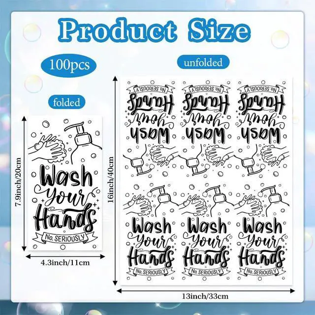 Alt view image 3 of 7 - 100 PCS Disposable Hand Towels for Bathroom Wash Your Hands Paper Napkins Bathroom Etiquette Paper Guest Towels Disposable Dinner Napkins for Powder Room Wedding Birthday Holiday Baby Shower