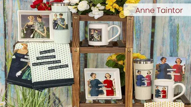 Alt view image 4 of 5 - IHR Ideal Home Range Retro Cocktail Napkins Anne Taintor Disposable 3-Ply Paper Party Napkin Pack, 5" x 5", Stir Up, 20-Count