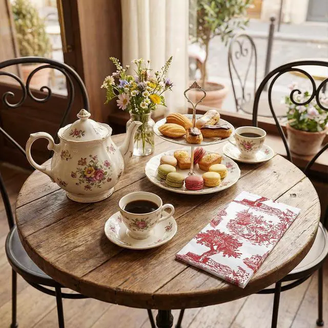 Alt view image 5 of 7 - 25 Pcs Red Toile Decorative Paper Hand Towels, Vintage Countryside Disposable Guest Napkins for Bathroom, 3 Ply 4.3" x 7.5" Folded Seasonal Dinner Decorative for Wedding, Tea Party, Holiday