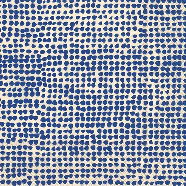 Main image of IHR Ideal Home Range Cocktail Napkins Marimekko Disposable 3-Ply Paper Party Napkin Pack, 5" x 5", Orkanen Linen/Blue, 20-Count