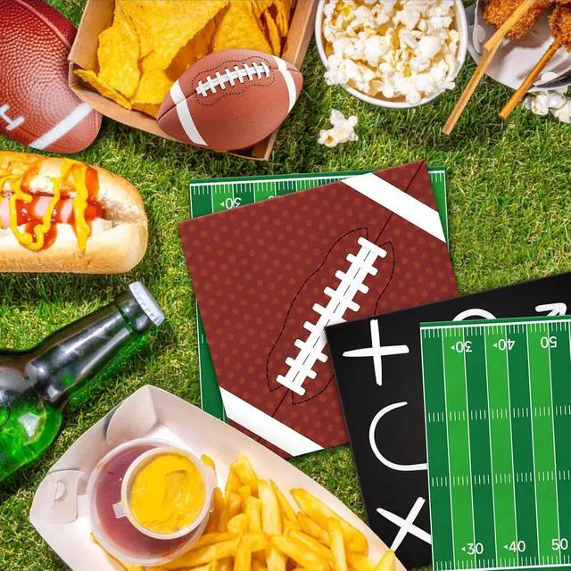 Alt view image 4 of 7 - 100pcs Football Paper Napkins, 2-Ply Football Party Guest Napkins, Disposable Sports Theme Hand Towels for Birthday and Game Day Favors