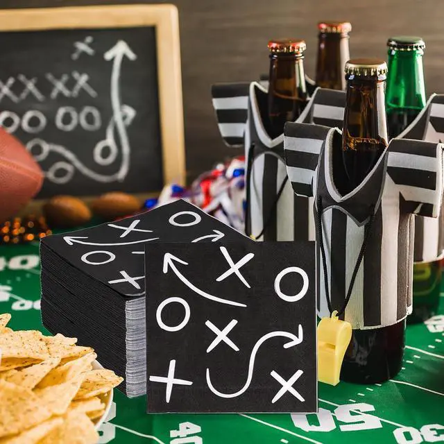 Alt view image 6 of 7 - 100pcs Football Paper Napkins, 2-Ply Football Party Guest Napkins, Disposable Sports Theme Hand Towels for Birthday and Game Day Favors