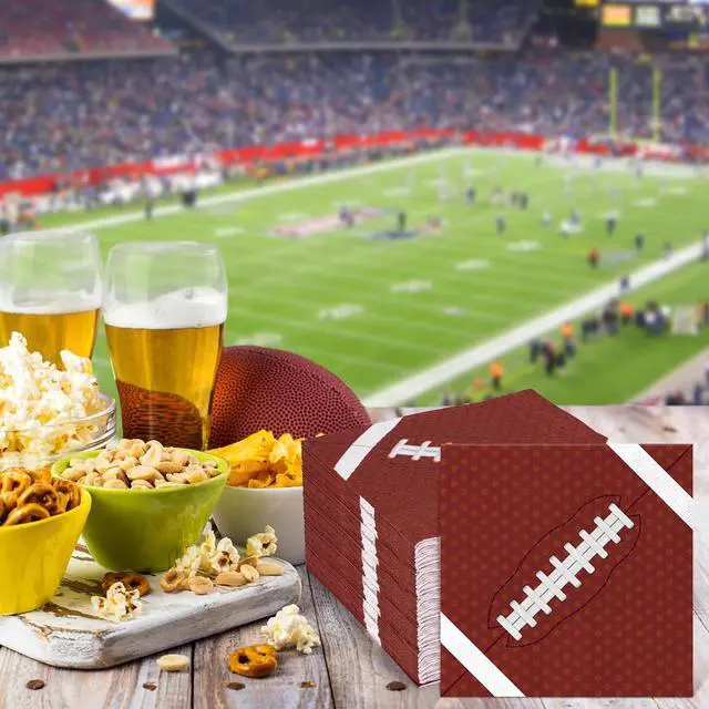 Alt view image 5 of 7 - 100pcs Football Paper Napkins, 2-Ply Football Party Guest Napkins, Disposable Sports Theme Hand Towels for Birthday and Game Day Favors
