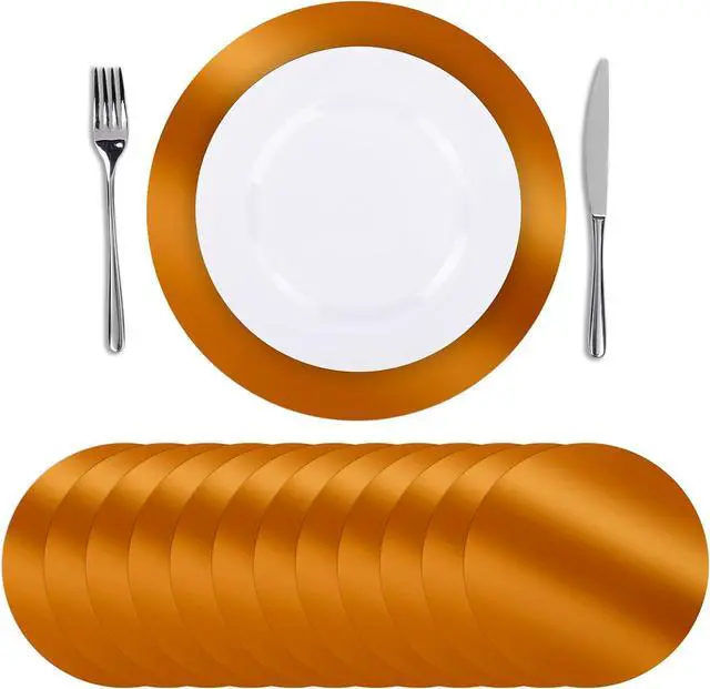 Main image of 50Pcs Round Paper Placemats 13" Disposable Place Mats