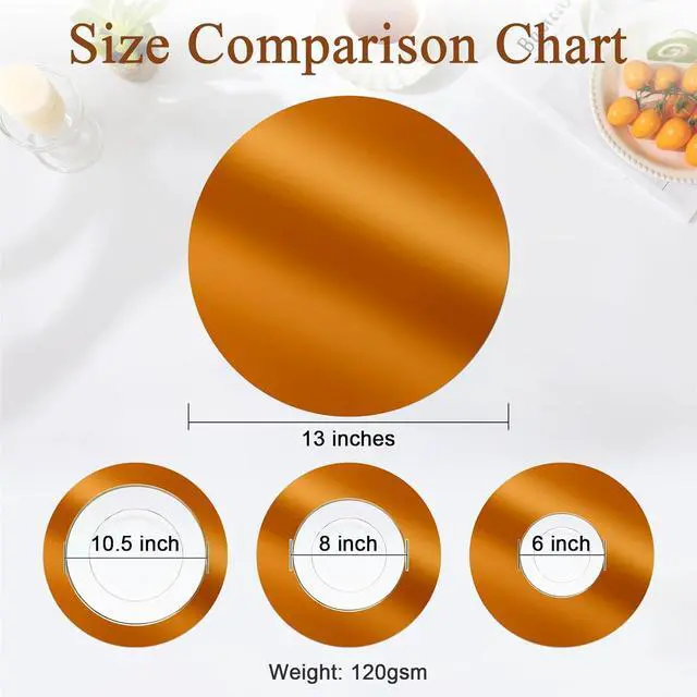 Alt view image 4 of 7 - 50Pcs Round Paper Placemats 13" Disposable Place Mats