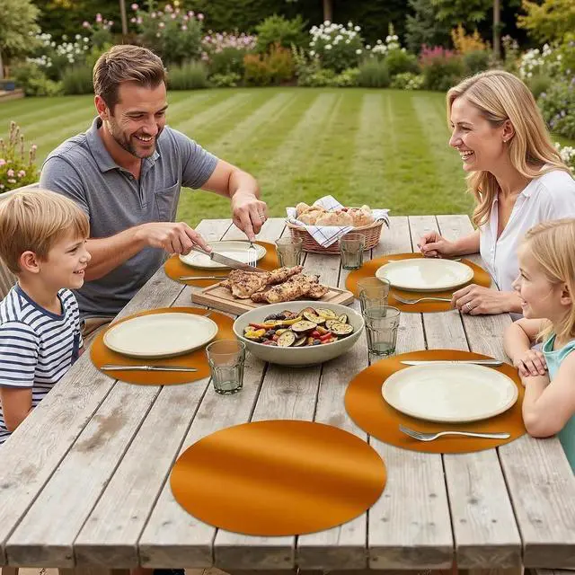 Alt view image 7 of 7 - 50Pcs Round Paper Placemats 13" Disposable Place Mats