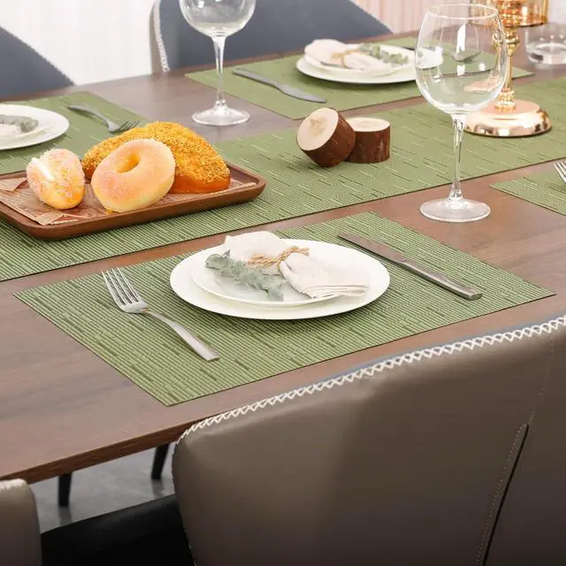 Alt view image 4 of 7 - Placemats Set of 4 Kitchen and Dining Table Placemats