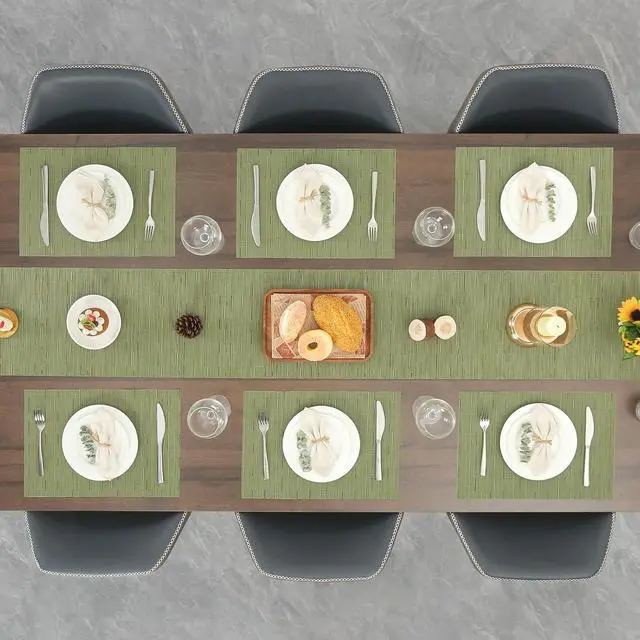 Alt view image 6 of 7 - Placemats Set of 4 Kitchen and Dining Table Placemats