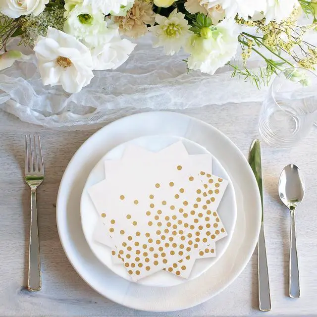 Alt view image 3 of 7 - 100 Pcs White Cocktail Napkins for Party