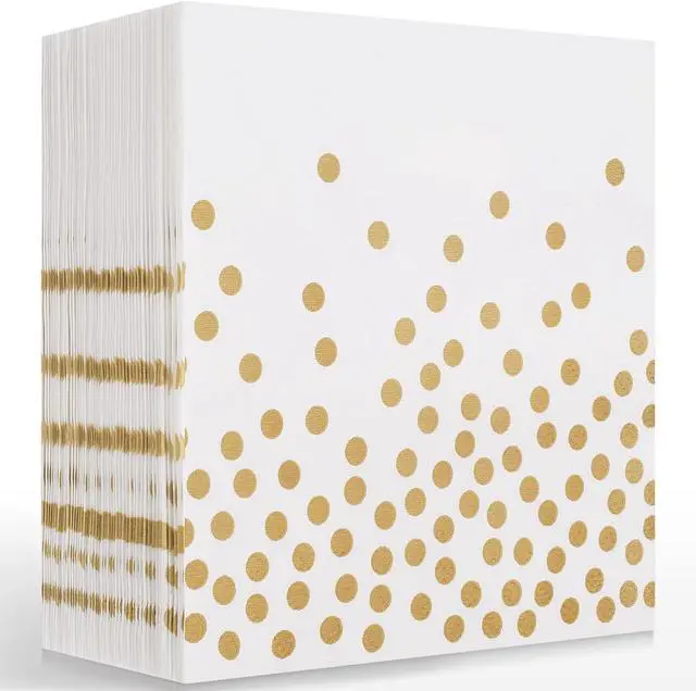 Main image of 100 Pcs White Cocktail Napkins for Party
