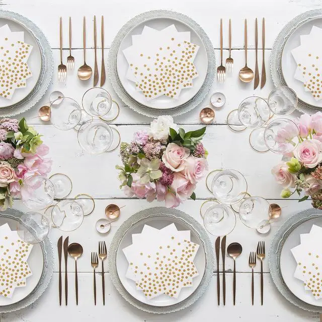 Alt view image 5 of 7 - 100 Pcs White Cocktail Napkins for Party