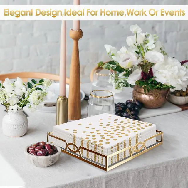Alt view image 6 of 7 - 100 Pcs White Cocktail Napkins for Party