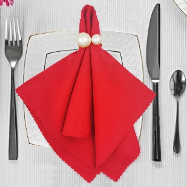 Alt view image 7 of 7 - Napkin Rings - Pearl Gold Napkin Rings Set of 6 for Dinner Party Table Decor, Christmas Thanksgiving Fall Holiday Napkin Holder in Gift Box