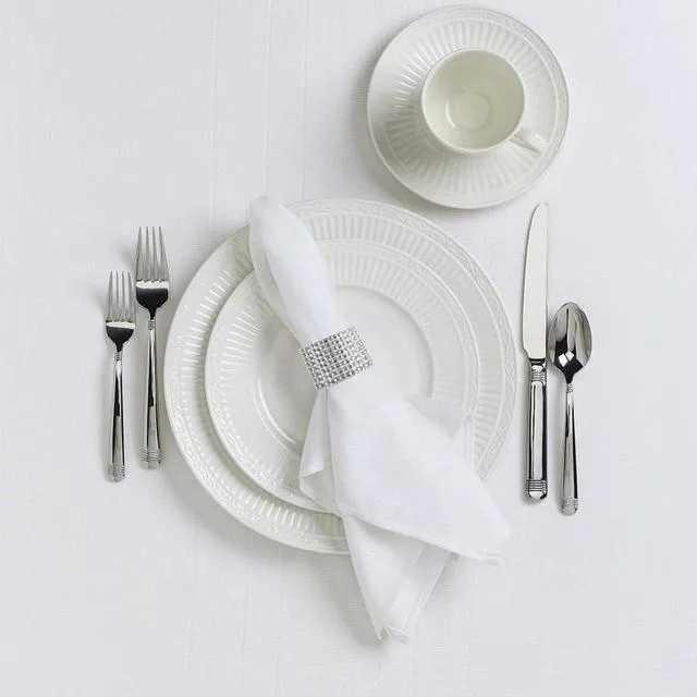 Alt view image 4 of 7 - 50pcs Napkin Rings, Silver Napkin Rings Buckles | Napkin Rings for Table Decorations, Wedding, Dinner, Party, DIY Decoration
