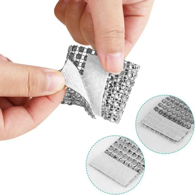 Alt view image 6 of 7 - 50pcs Napkin Rings, Silver Napkin Rings Buckles | Napkin Rings for Table Decorations, Wedding, Dinner, Party, DIY Decoration