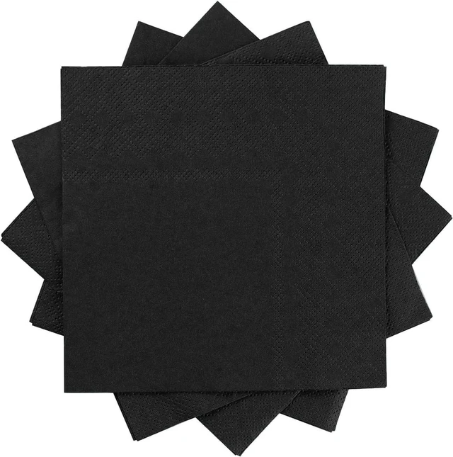 Alt view image 6 of 7 - 100 Pack Cocktail Napkin 2-Ply Disposable Napkins 5 x 5IN Black