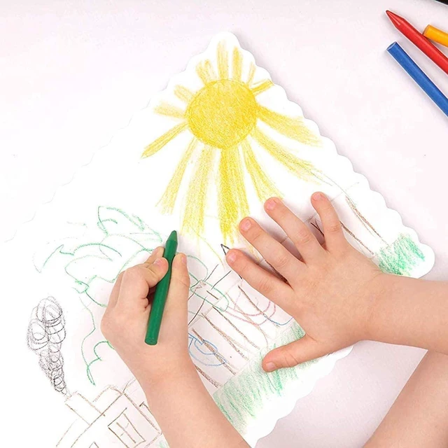 Alt view image 5 of 6 - Disposable Paper Placemats Premium, 100 Pack of White Scalloped Edge Placemats, Perfect Size 10x 14