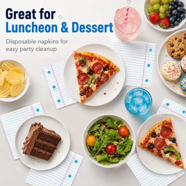Alt view image 5 of 7 - 50Pcs Back to School Paper Napkins 13x13 Inches Luncheon Party Napkins