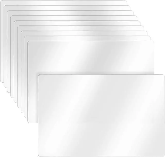 Main image of 10 PCS Plastic Placemat Heat Resistant Washable Table Mats, Clear Placemats for Table, Dining, Kitchen, Crafting and Shelf Liner, 17 x 11 Inch