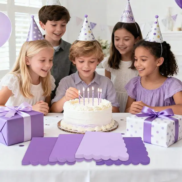 Alt view image 3 of 7 - 120PCS Gradient Purple Cocktail Beverage Party Napkins
