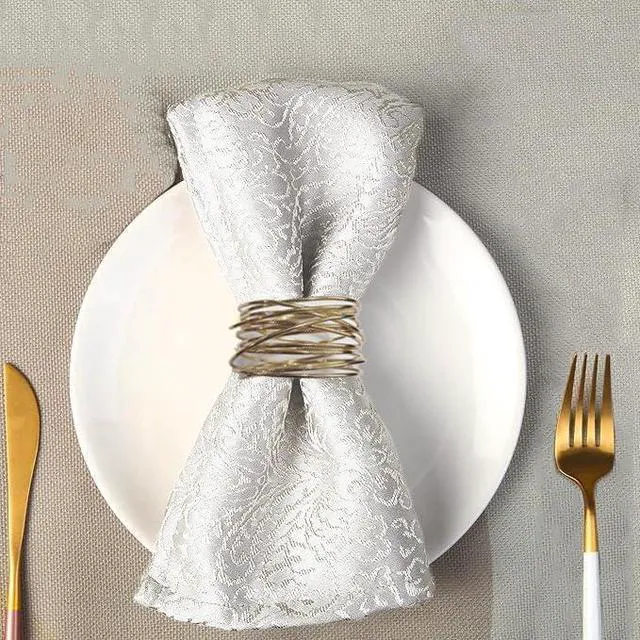 Alt view image 3 of 6 - Silver Napkin Rings - 6 PCS Metal Napkin Rings(Twisted Wire) | Napkin Holders Buckles for Family Dinner, Wedding, Party,Table Decorations