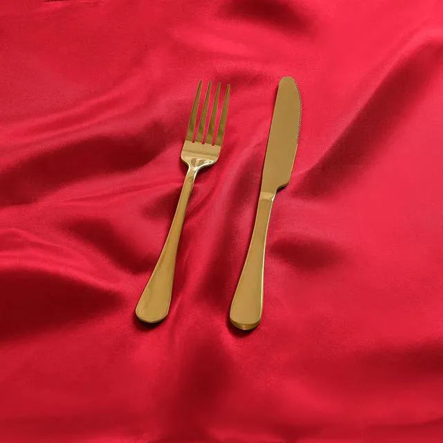 Alt view image 5 of 6 - 12 Pieces Red Satin Napkins, 17" x 17" Square Table Napkins, Silky Soft Smooth Washable Napkins for Restaurant, Weddings, Dinner, Party Decoration