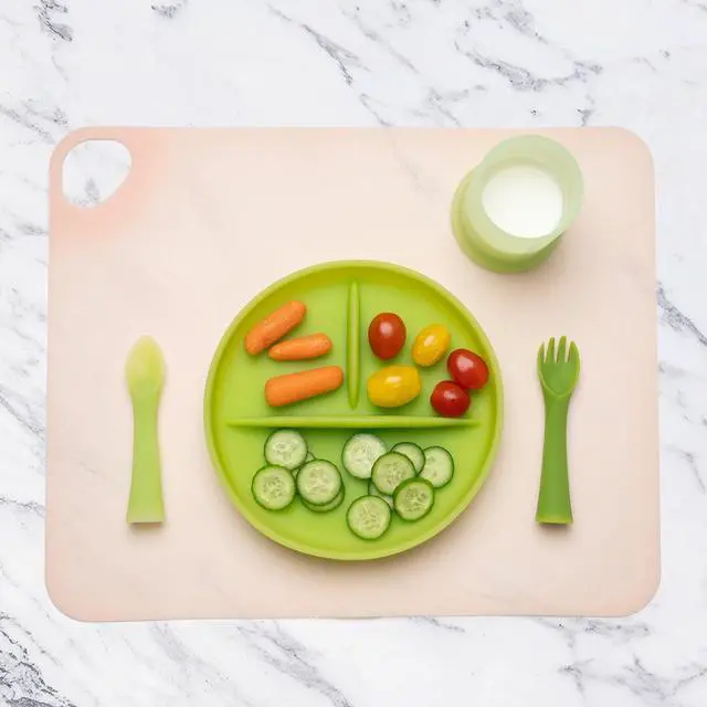 Alt view image 6 of 7 - Fold N Go Silicone Placemat w Travel Case | Dishwasher Safe, BPA Free, Non-Slip, Waterproof | Mini Dining Mat for Infants, Babies, Toddlers and Kids (1, Blueberry)