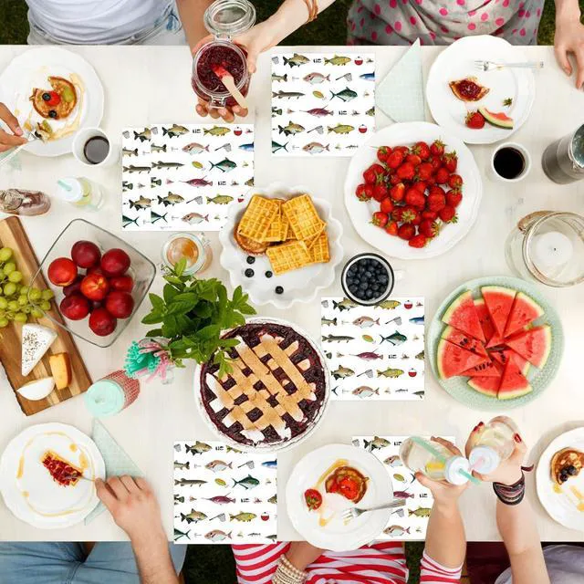 Alt view image 6 of 7 - 50 Pcs Fishing Napkins 13 x 13 Inches, Fishing Birthday Paper Napkins Disposable Luncheon Party Napkin Cocktail Napkins for for Ofishally One Birthday Decorations (Fishing)