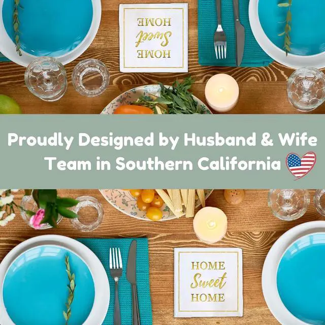 Alt view image 5 of 7 - Housewarming Party Decorations Napkins, 50 Pack, Home Sweet Home Paper Napkin in White and Gold Foil, New Home Gift Ideas, Open House Real Estate Agent Gifts to Clients
