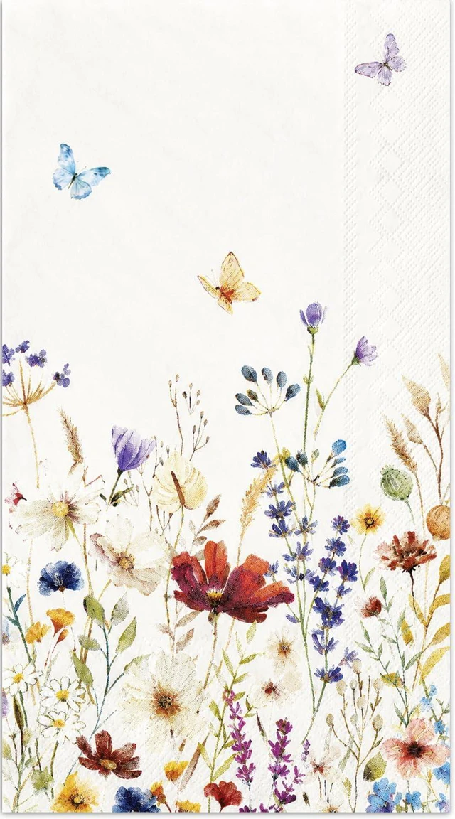 Main image of 50 Spring Floral Paper Napkins Vintage Flower Bathroom Napkins Guest Disposable Decorative Guest Napkins for Bathroom, Wedding, Baby Shower, Birthday, Wildflower Party Decor