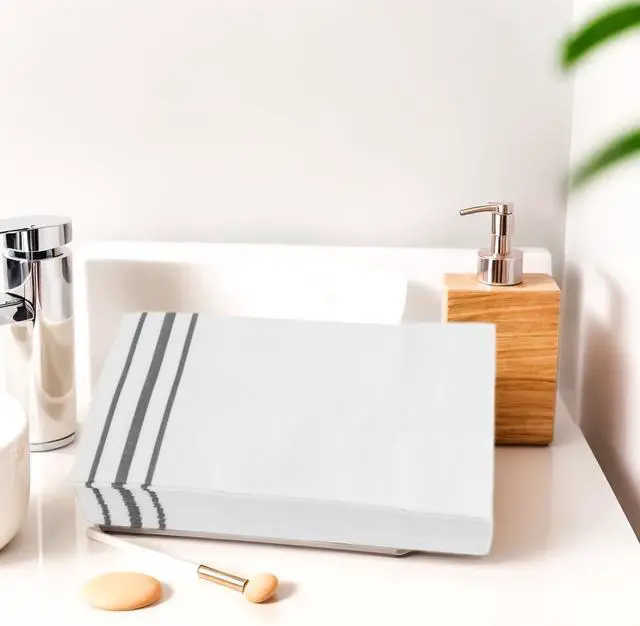 Alt view image 5 of 6 - 100 Pack Paper Napkins Disposable Hand Towels for Bathroom, Soft Silver Dinner Napkins Disposable Decorative, Paper Guest Towels for Bathroom, Kitchen Wedding Bridal Baby Shower Birthday Party Events