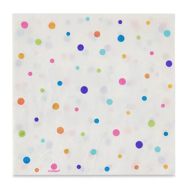 Alt view image 5 of 6 - 6.5" x 6.5" Disposable Gold/White Happy Birthday Paper Napkins, 20 Count, by