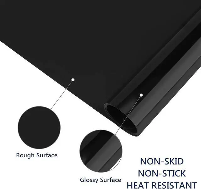 Alt view image 3 of 7 - 2 Pack Silicone Crafting Mats, 15.7" x 11.8" Silicone Mat for Crafts, Large Heat Resistant Sheet for Jewelry Casting, Epoxy Resin, Painting, Counter Table Protector, Placemat, Nonstick, Black