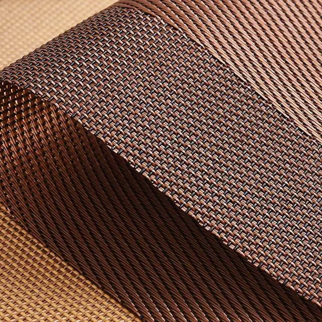 Alt view image 4 of 6 - Table Placemats Dining Table Place Mats Set of 6 Heat Resistant Insulation Non-Slip Vinyl for Kitchen Dining Room 18" * 12" Brown
