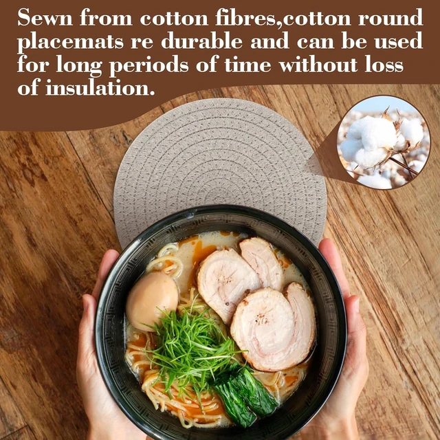 Alt view image 4 of 7 - 3PCS Woven Trivets for Hot Dishes - 3 Hot Pot Pads