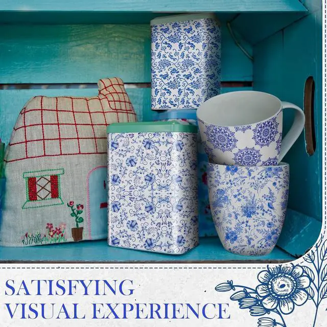 Alt view image 5 of 6 - 36 Pack 9 Styles Decoupage Napkins Blue White Chinoiserie 13 Inch