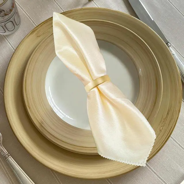 Alt view image 6 of 6 - 10 Pcs Gold Napkin Rings - Metal Napkin Ring(Semicircle) | Stainless Steel Napkin Rings for Table Settings Wedding Christmas Party Dinner Table
