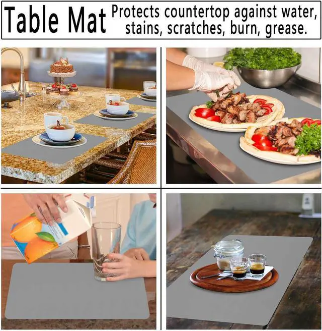 Alt view image 6 of 6 - 3Pack Silicone Sheet for Crafts, Resin Jewelry Casting Molds Mat, Food Grade Silicone Placemat, Multipurpose Table Protector, Nonstick Nonskid Heat-Resistant, Black&Gray&Beige (15.7x11.8inch)
