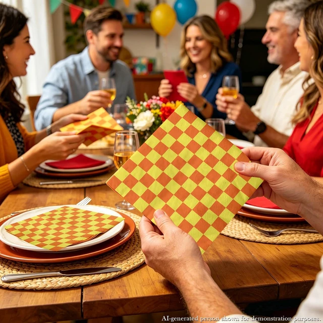 Alt view image 7 of 7 - Story Napkins Disposable Cow Pattern Printed Check Mix Color Paper Luncheon Napkins Set for Kids Birthday Party Baby Shower Party Supplies, 13'' x 13'' (100)