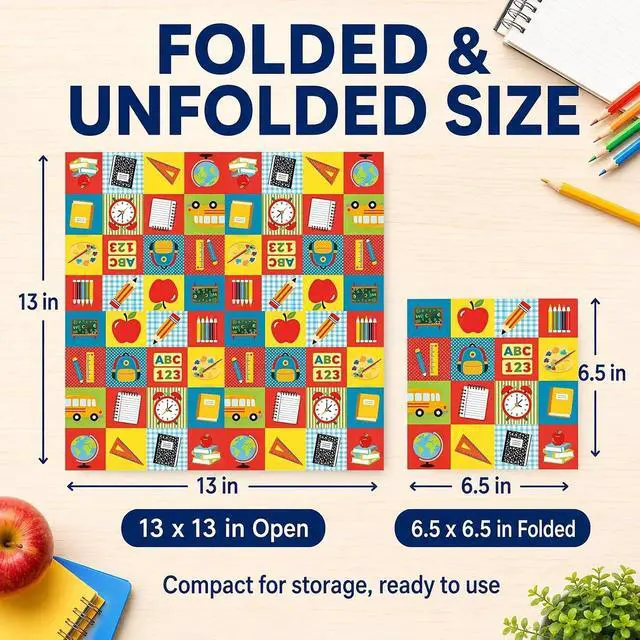 Alt view image 2 of 7 - 50 Pcs Back to School Paper Napkins 13 x 13 Inches, First Day of School Disposable Luncheon Dinner Party Napkins for Preschool Kindergarten Teacher Classroom Decorations (School)