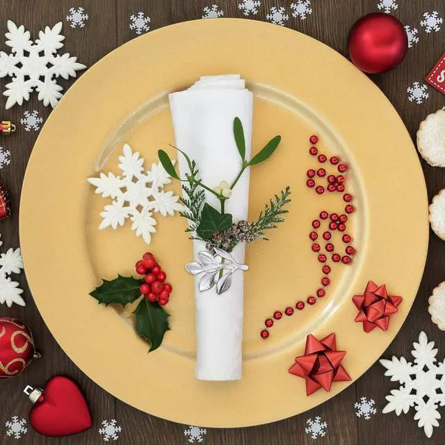 Alt view image 2 of 7 - Set of 12 Leaf Napkin Rings Silver Metal Napkin Rings Holders Bulk with Elegant Leaf Shape for Vintage Wedding Bridal Thanksgiving Christmas Fall Festive Dinner Table Party Decoration Favors