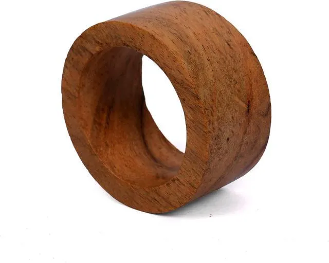 Alt view image 5 of 6 - Handmade Acacia Wood Napkin Ring Set of 12 for Dining, Anniversary, Birthday, Christmas | Napkin Ring for Home and Kitchen Décor
