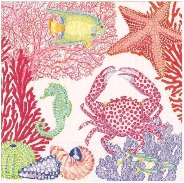 Main image of Under the Sea Paper Cocktail Napkins, 20 Per Package