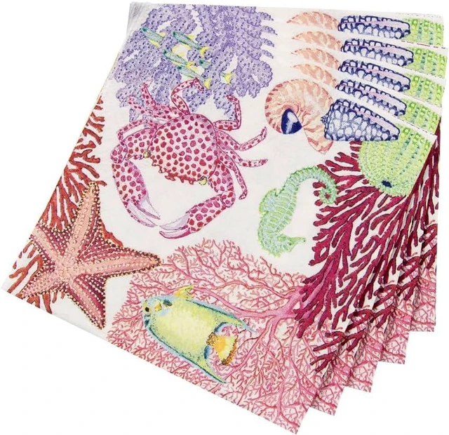 Alt view image 4 of 7 - Under the Sea Paper Cocktail Napkins, 20 Per Package
