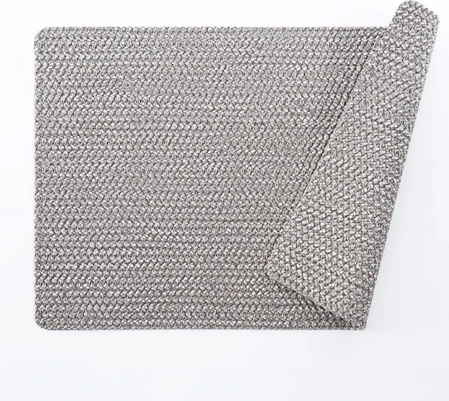 Alt view image 2 of 7 - Indoor/Outdoor Washable Woven Vinyl Table Dining Placemats, Set of 4