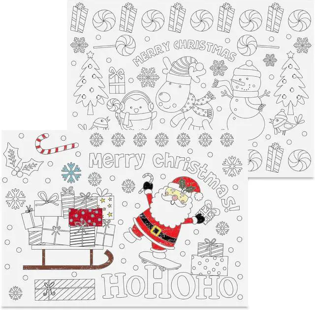 Main image of 22-Pack Christmas Coloring Place Mats